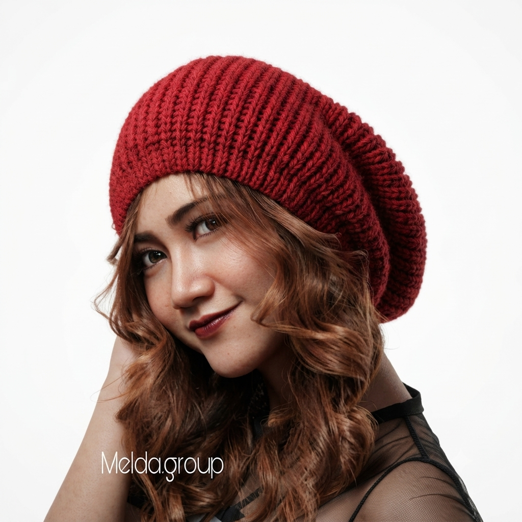 Kupluk Rajut Besar Topi Kupluk Pria Wanita Knitted Outdoor Unisex