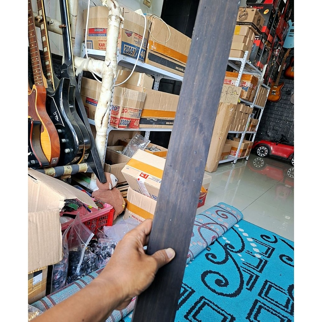 Kayu bahan Fretboard Ebony premium Bass gitar akustik electrik guitar part