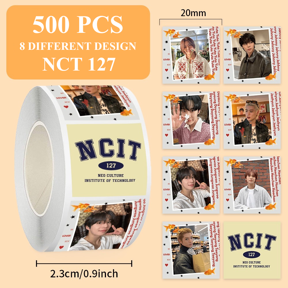 500 PCS STICKER ROLL KPOP NCT 127 mail stiker deco freebies kpop korea