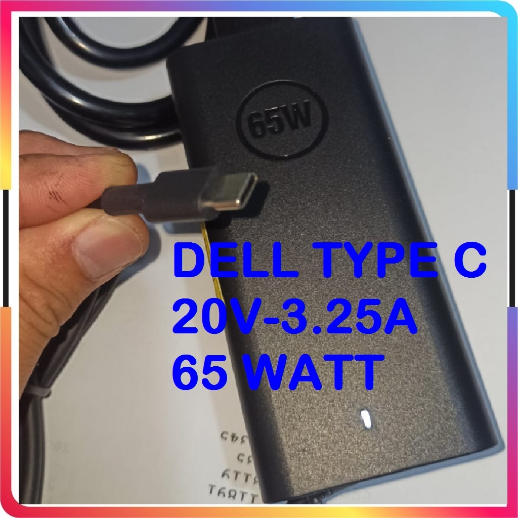 Cas Adaptor Charger Laptop DELL Type C 20V 3.25A 65W