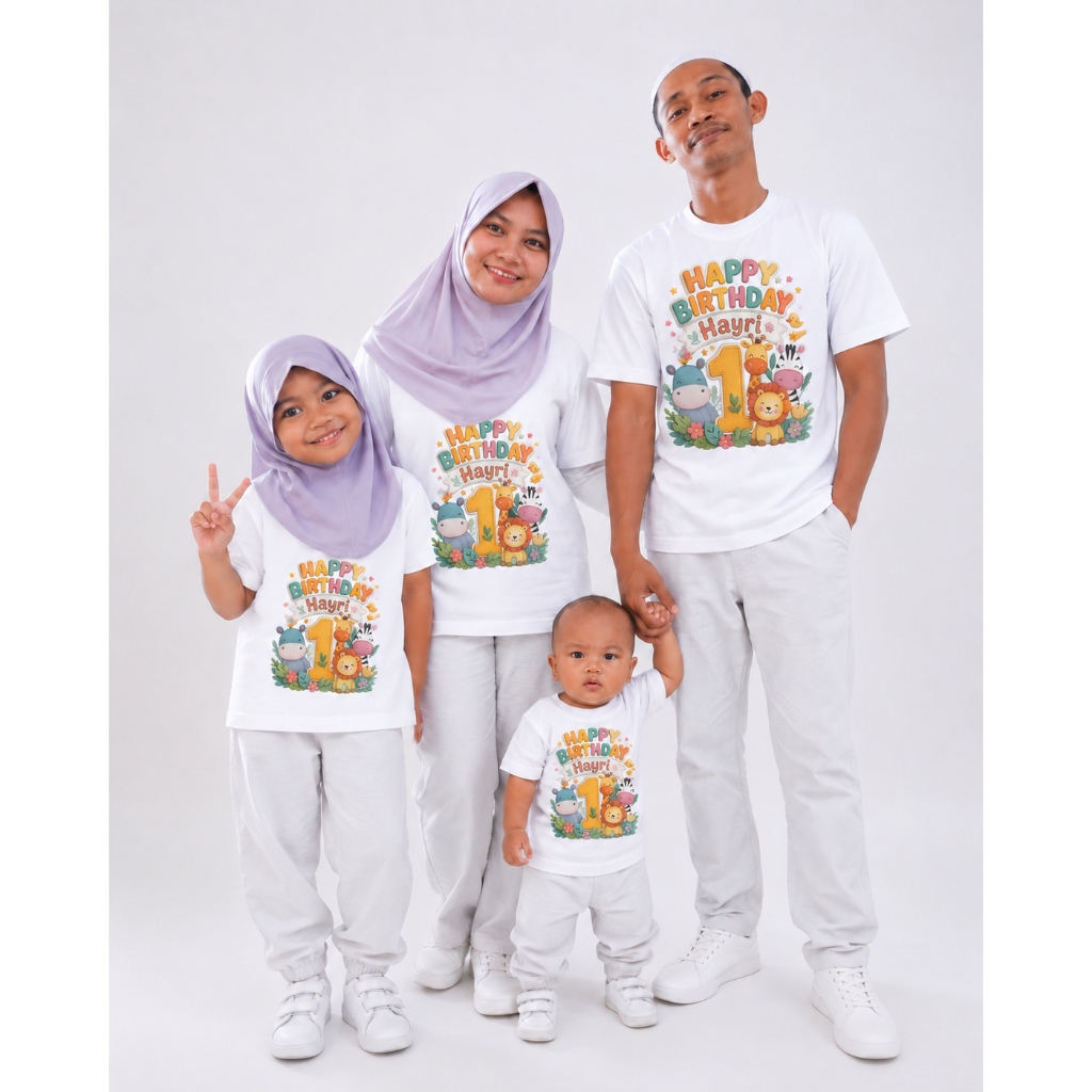 Kaos Custom Ulang tahun Kaos Ultah karakter pake Foto Anak Kado ulang tahun Kado Ultah