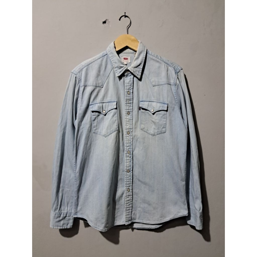 Kemeja Levis size M Snapbutton Original Blank Tab Rare