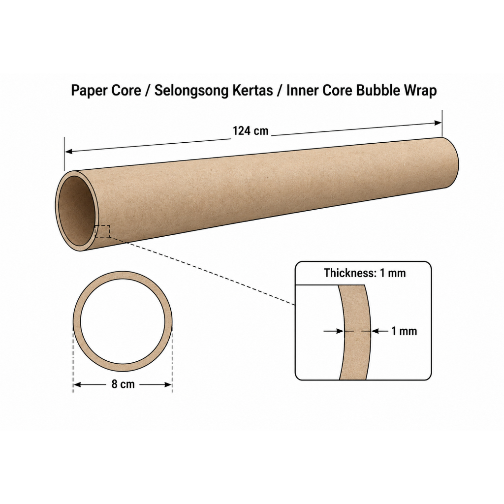 Selongsong Kertas Paper Core Paper Tube Tabung Kardus Inner Core