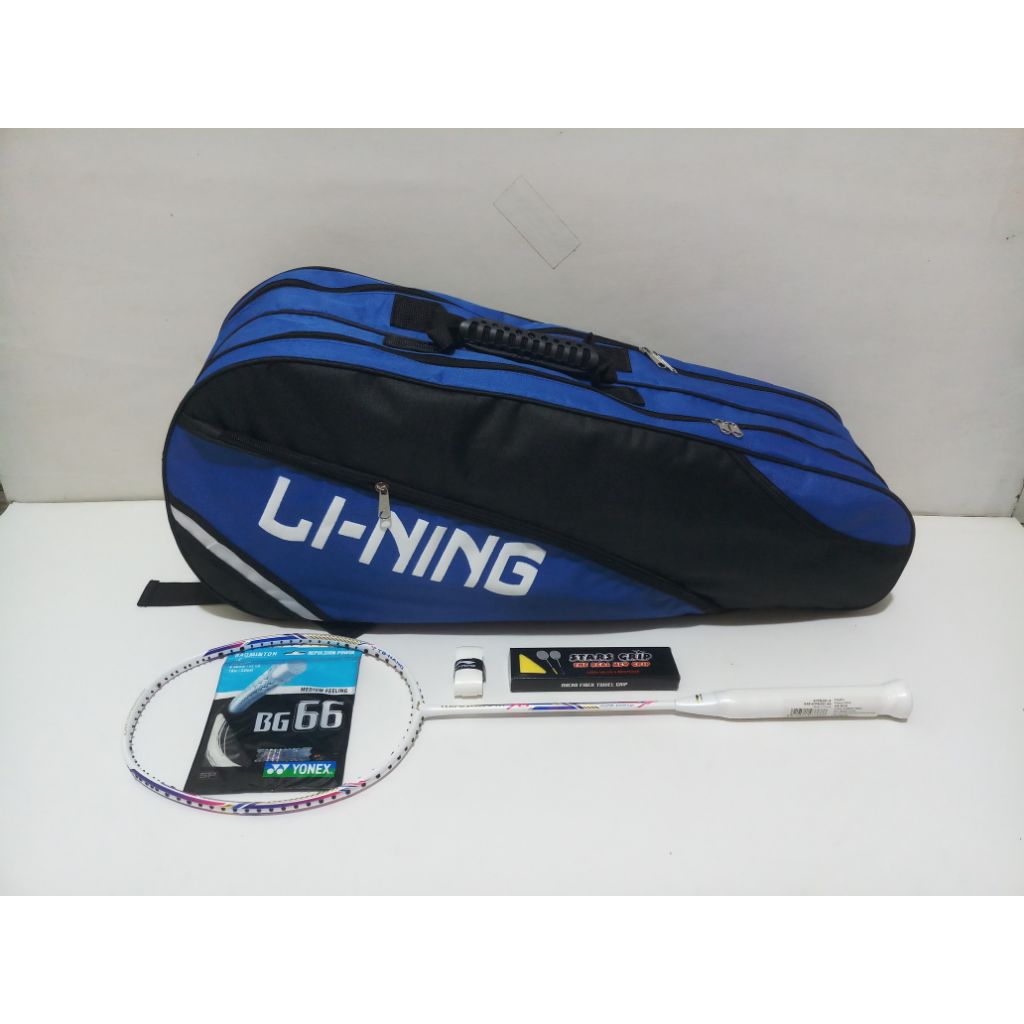 RAKET BADMINTON LINING WINDSTORM 76 (WHITE)
