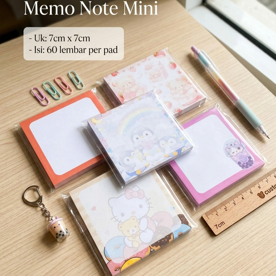 Memo Pad Motif Lucu Aesthetic / memo note mini