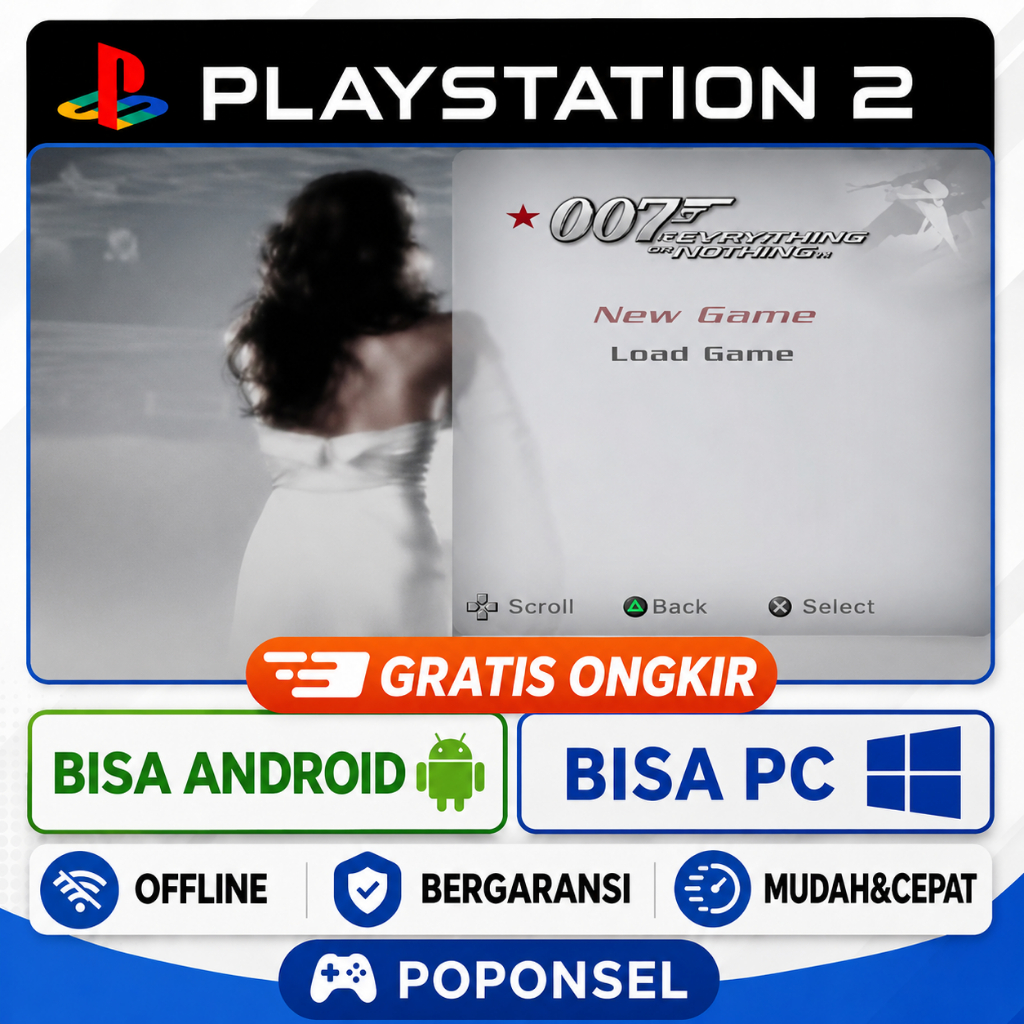 Game ps2 007 James Bond Everything or Nothing PS2 bisa android dan pc