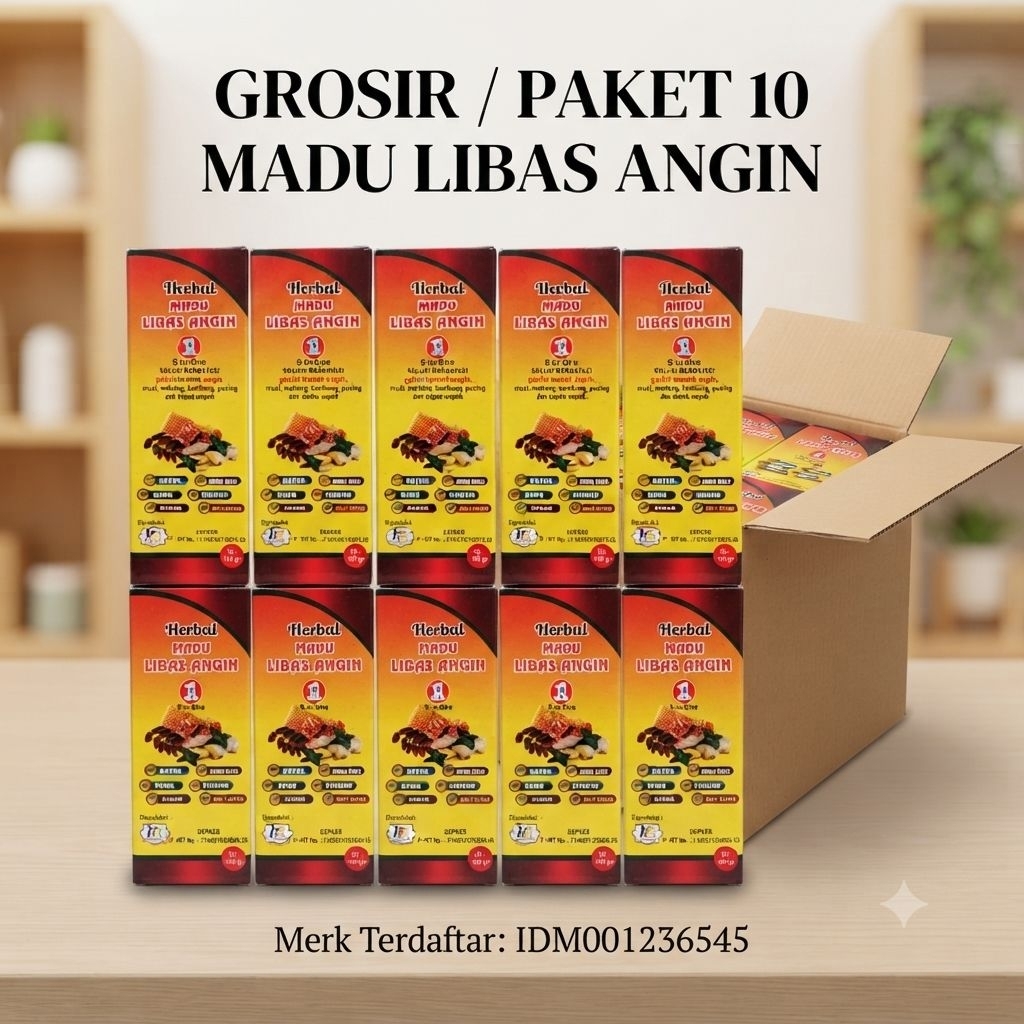 Paket 10 Botol Grosir Madu Libas Angin