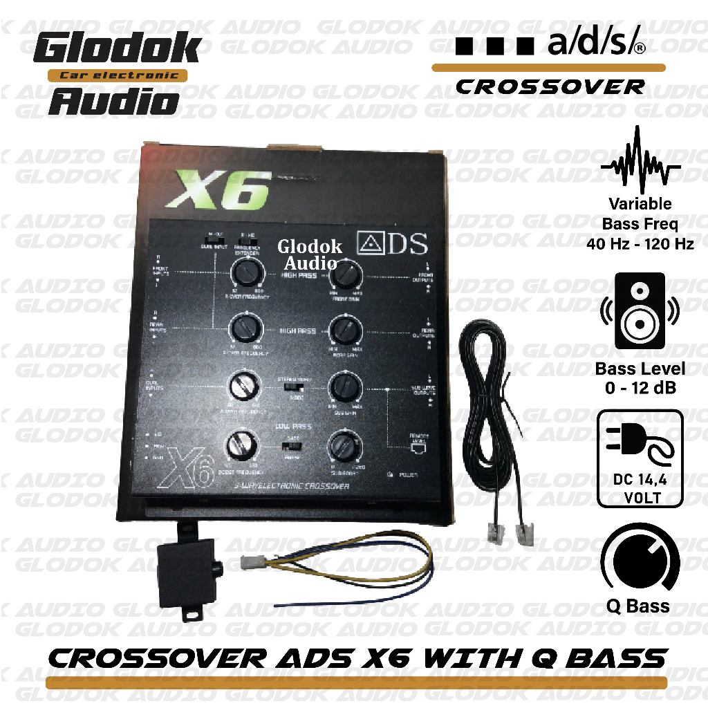 Crossover Aktif Mobil ADS X6 Vibe Warna Hitam Premium / Audio Mobil Crossover ADS X6Vibe Original