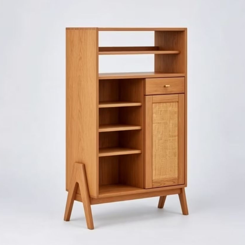Meja Kabinet Rak Serbaguna Lemari kabinet Minimalis Kayu Jati Solid