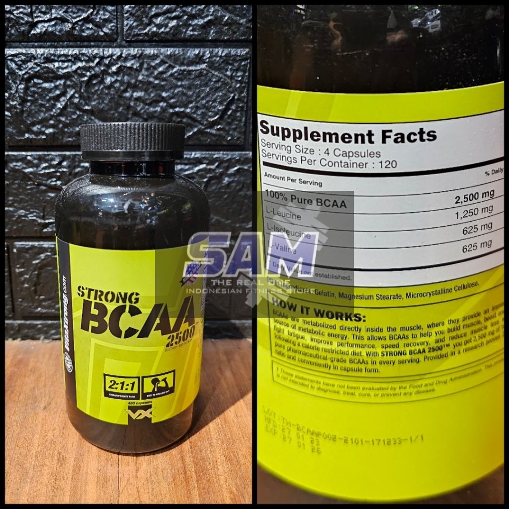 Suplemen Fitness VITAXTRONG Strong BCAA 2500 480 kapsul Vitastrong