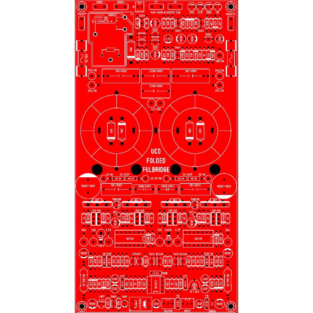 PCB UCD FOLDED FULBRIDGE 4 MOSFET