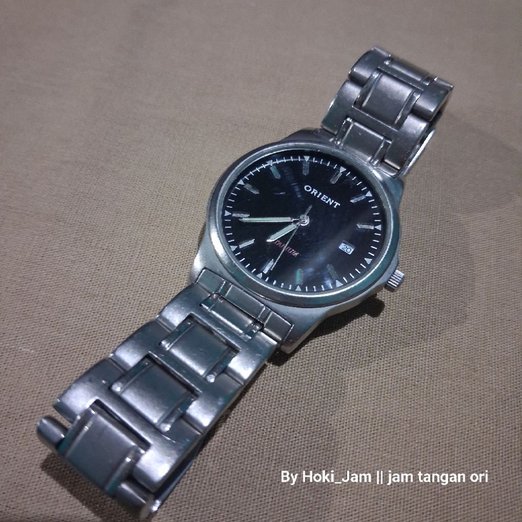 jam tangan pria orient titanium by seiko