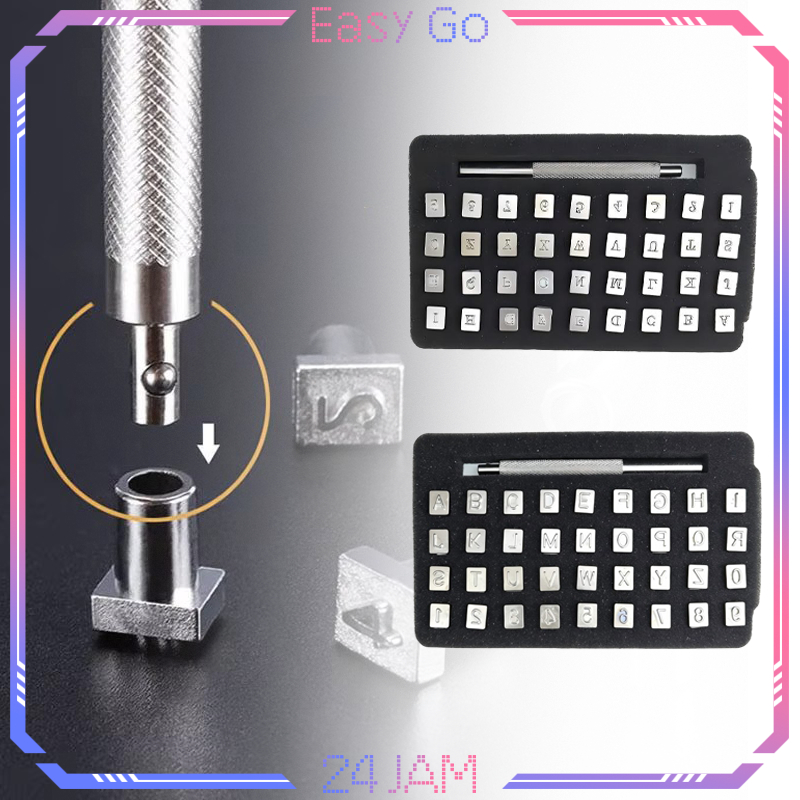 3mm/6mm Stempel Huruf Dan Angka Lengkap Alat Kerajinan DIY Stempel Huruf Alphabet Stempel Abjad Alat