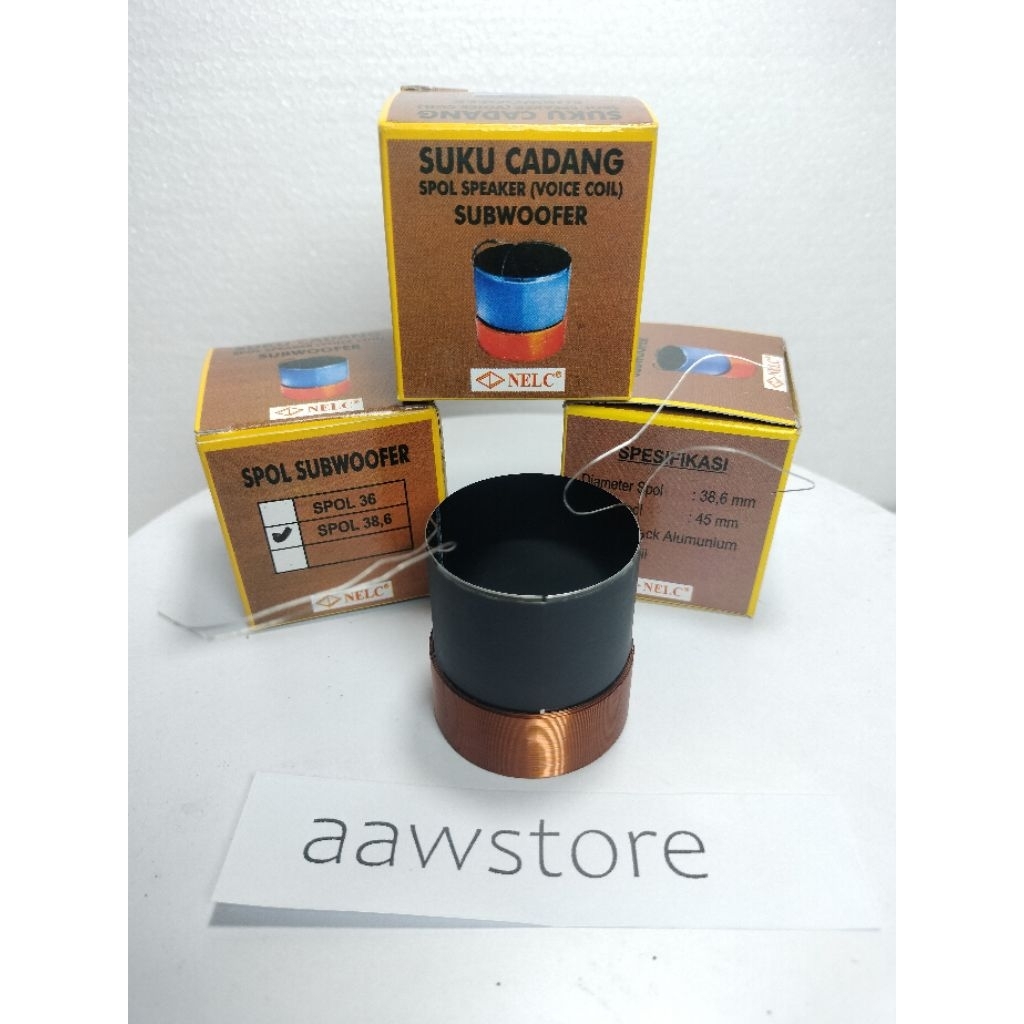 Spool Speaker Subwoofer Nelc 38.6mm double coil