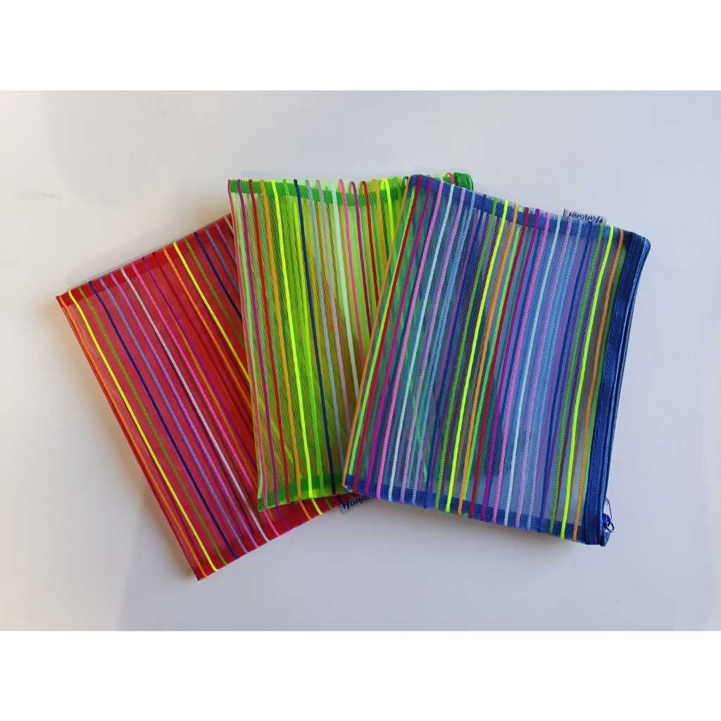 Map Resleting Salur A5 HANAMI Pocket File Zipper Folder File Jaring