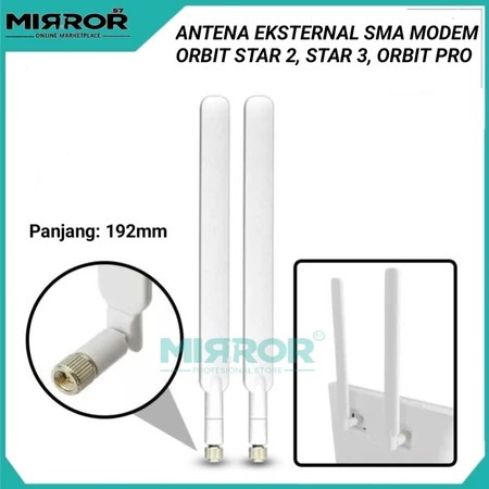 Whiskeria_ Antena Eksternal Modem Orbit Star 2, Orbit Star 3, Orbit Pro Konektor SMA 5dBi 4G