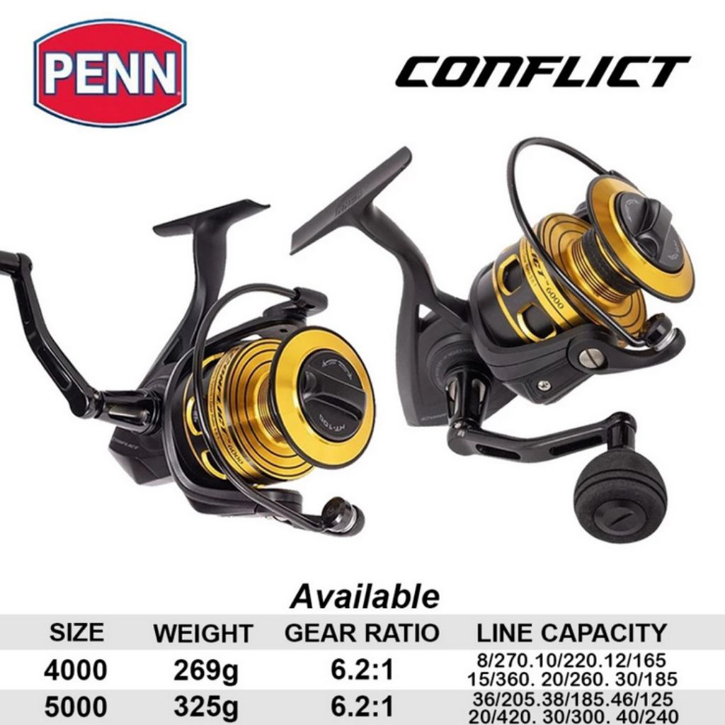 REEL PENN CONFLICT GOLD 4000/5000 -Power Handle