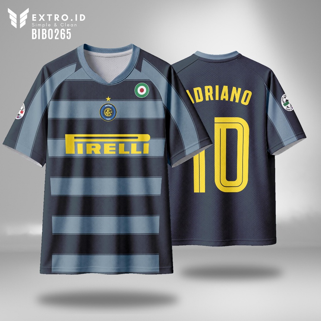 Jersey Fantasi Adriano Inter Fullpritnting Sublimasi bahan Drifit Premium gratis Request Nama dan No