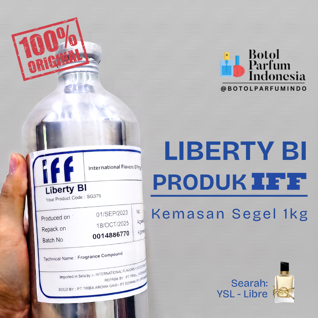 Bibit Parfum LIBERTY BI (YSL - Libre) Murni by IFF Kemasan 1 KG Segel Pabrik - Biang Parfum 100% Ori