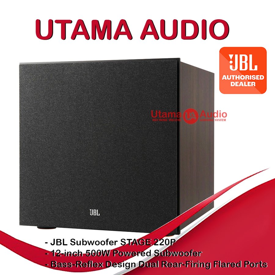 JBL Stage 220P 12-inch Active 500W Powered Subwoofer Stage220P Sub 220 P Garansi Resmi IMS