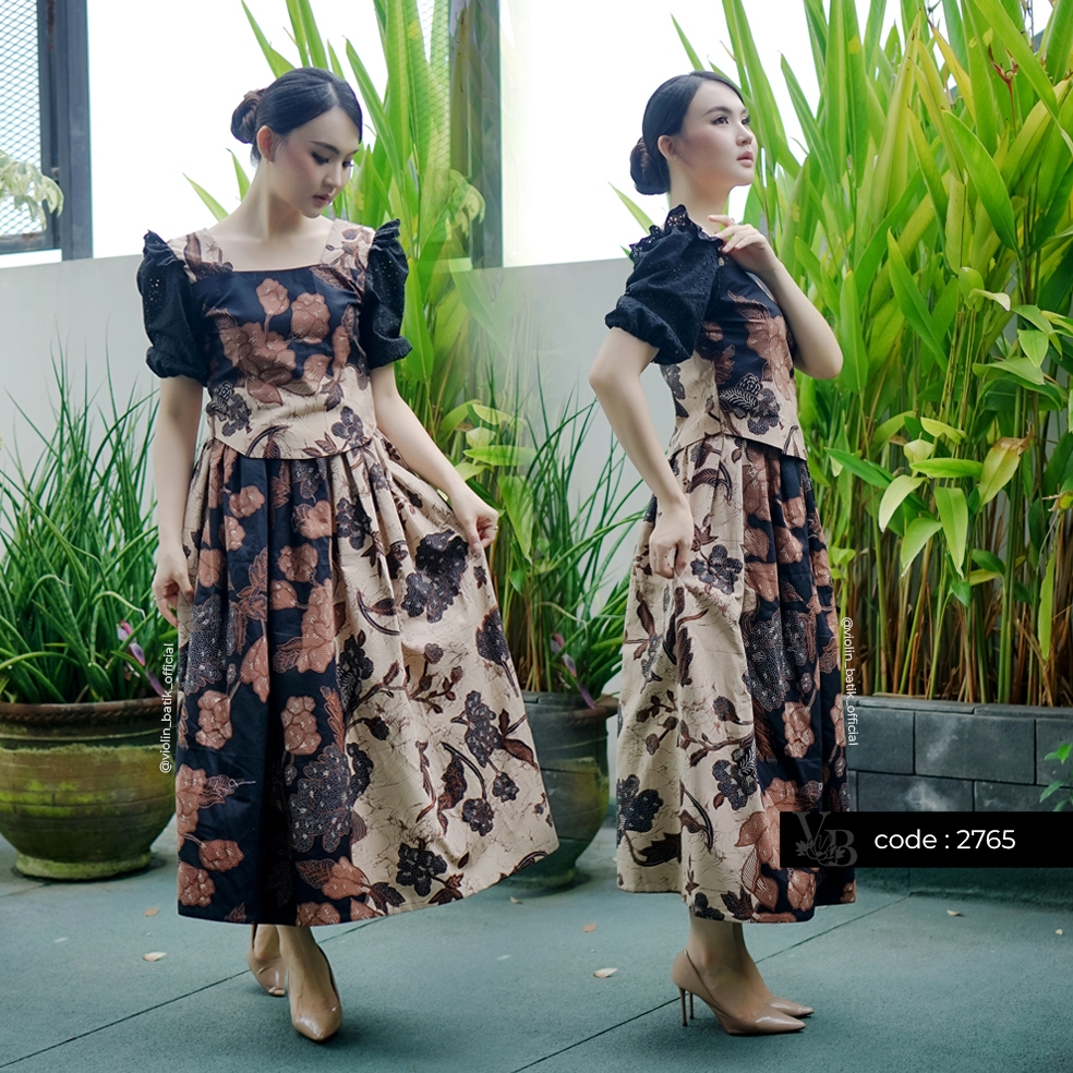 Violin Batik Stelan Katun Bunga 2765