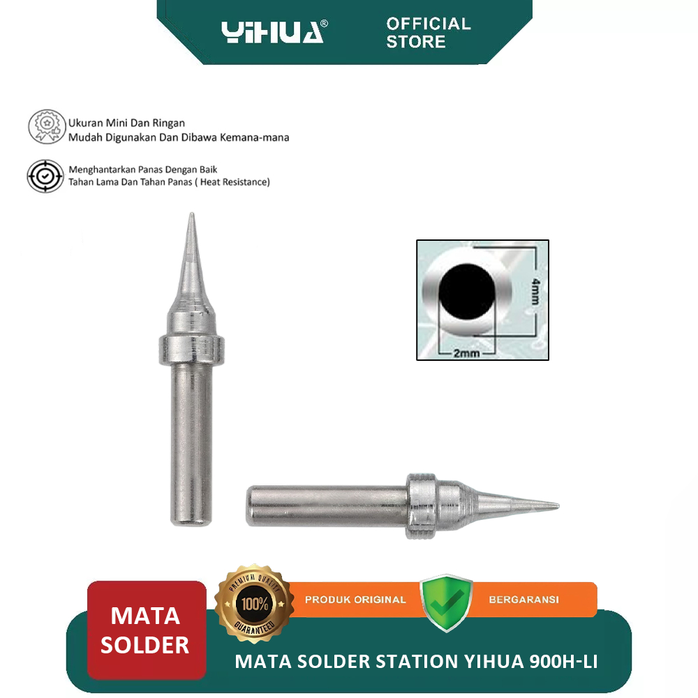 Ujung Solder Station YIHUA 900H-LI Presisi untuk Soldering Elektronik, PCB, IC & SMD