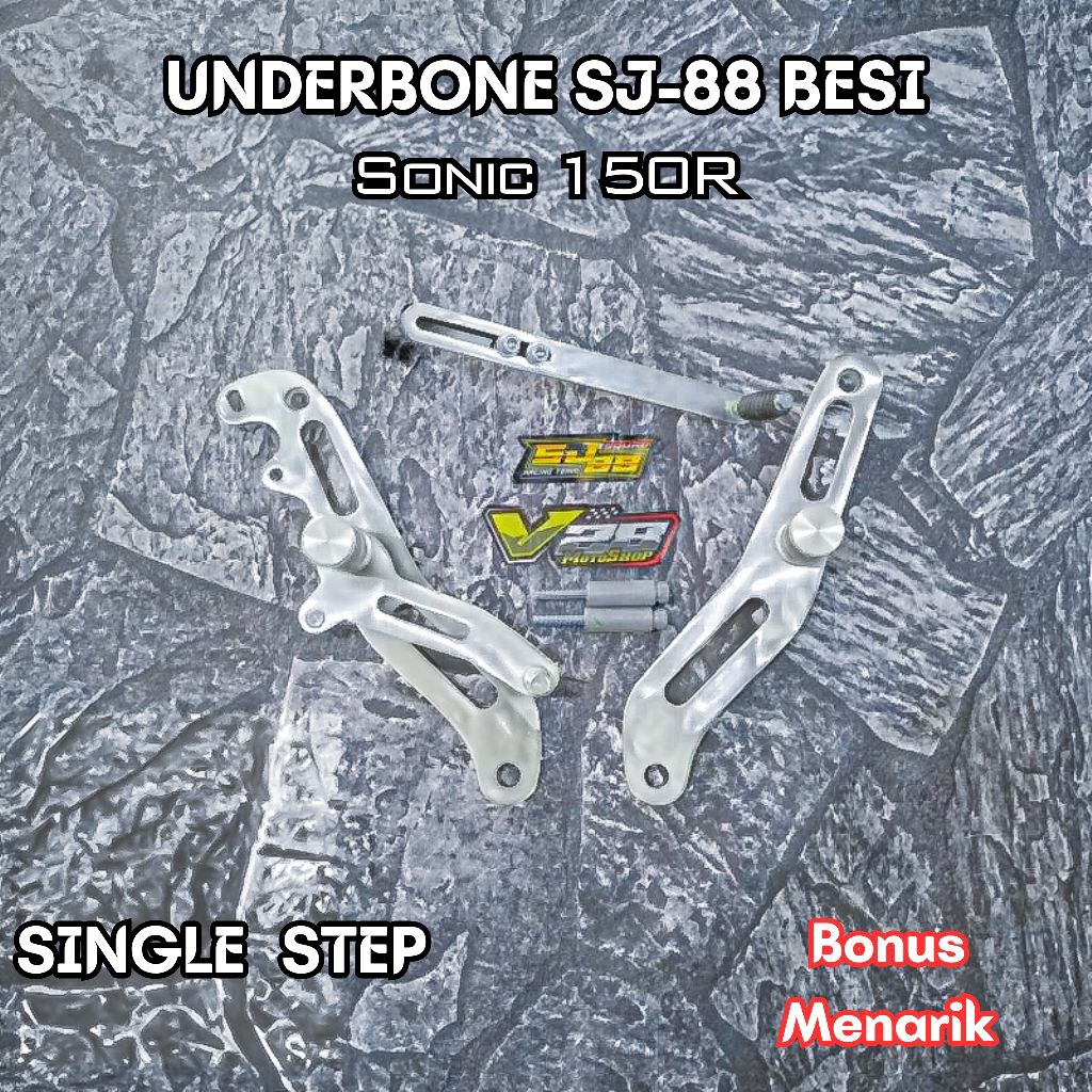 Underbone SJ88 V1 Sonic 150R PNP UB custom SJ-88 Plat Besi FootStep footrest footpeg step GTR 150R r