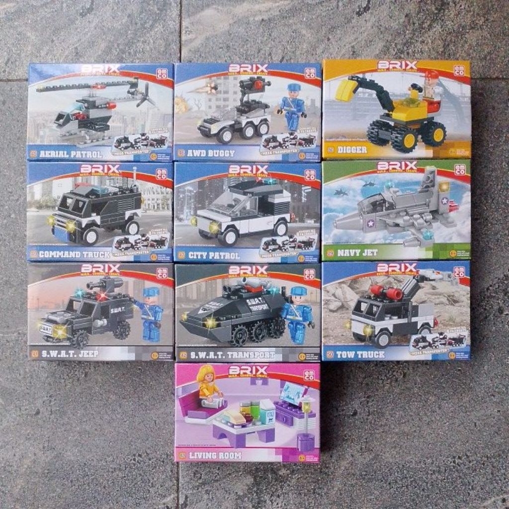 Mainan Brix Build Combine Create Emco Murah