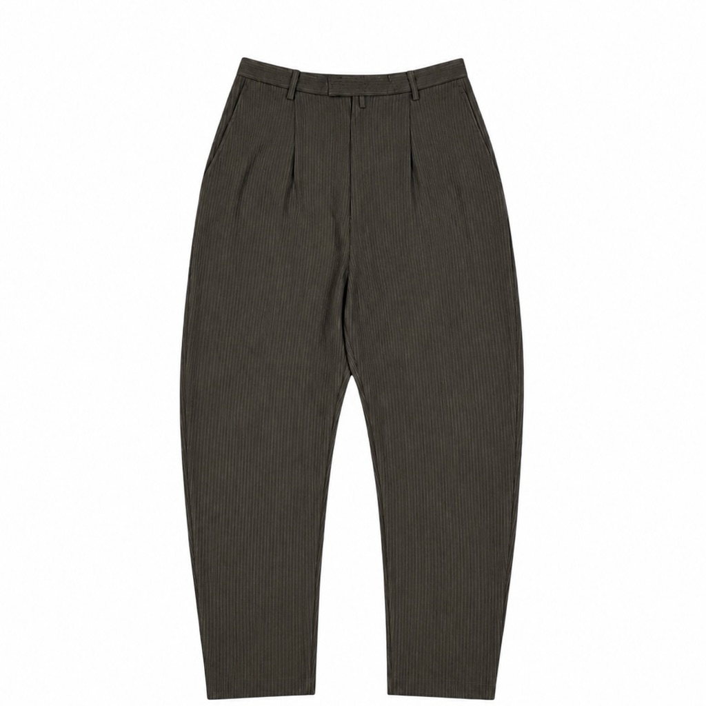 Dries Van Noten Pleated Striped Trousers Regular Fit