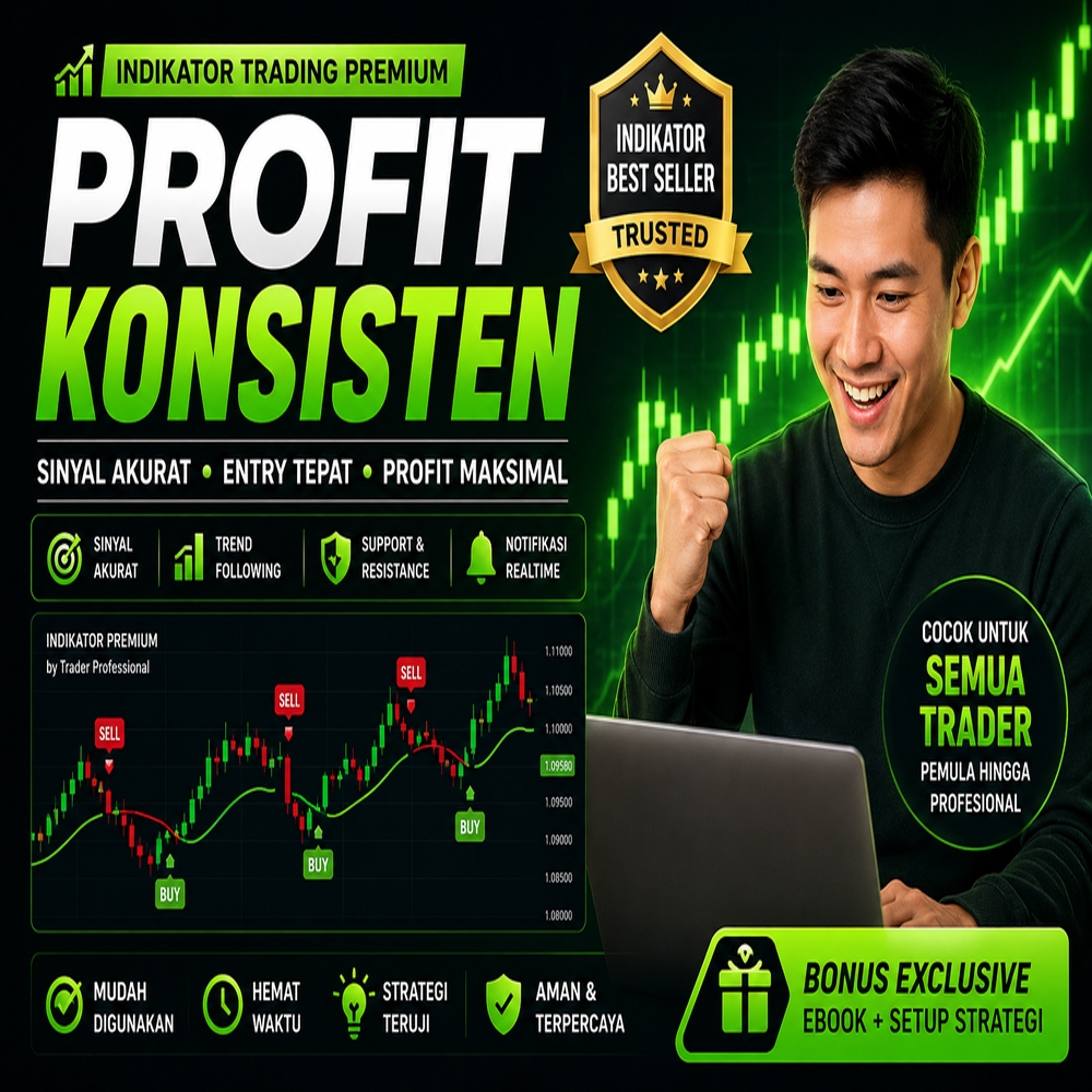 Indikator MT4 Trend Text Original - Buy Sell Akurat Anti Lag No Repaint Alat Bantu Trading Forex