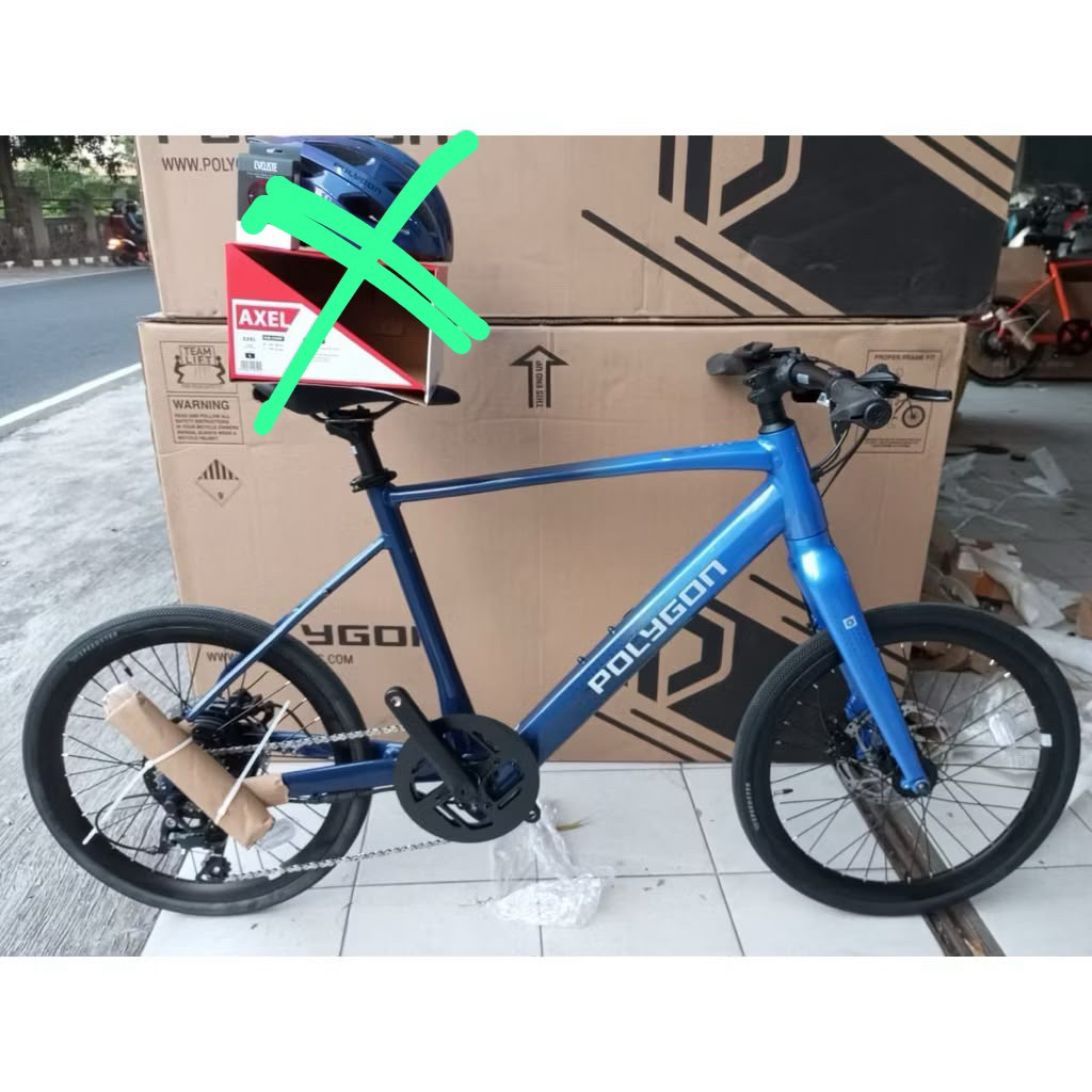 SEPEDA URBAN EBIKE POLYGON GILI DASH 2025 TERBARU GARANSI / Sepeda Elektrik 9 Speed FREE HELM