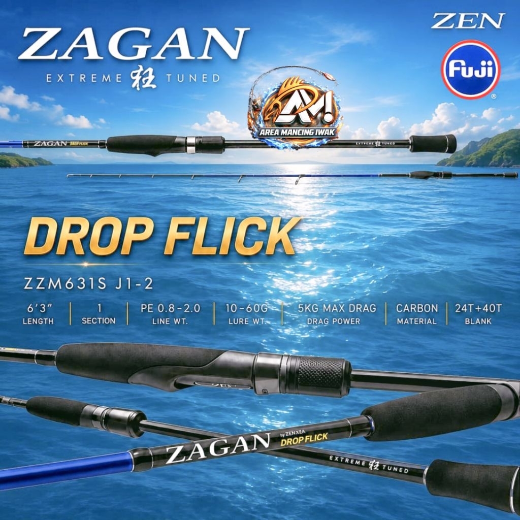 Joran Zen ZAGAN DROP FLICK ZZM631S PE 0.8-2 Micro Jigging