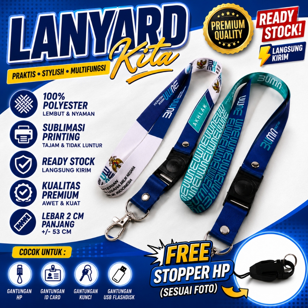 BUMN TALI LANYARD ID CARD PRINTING BUMN GANTUNGAN ID CARD