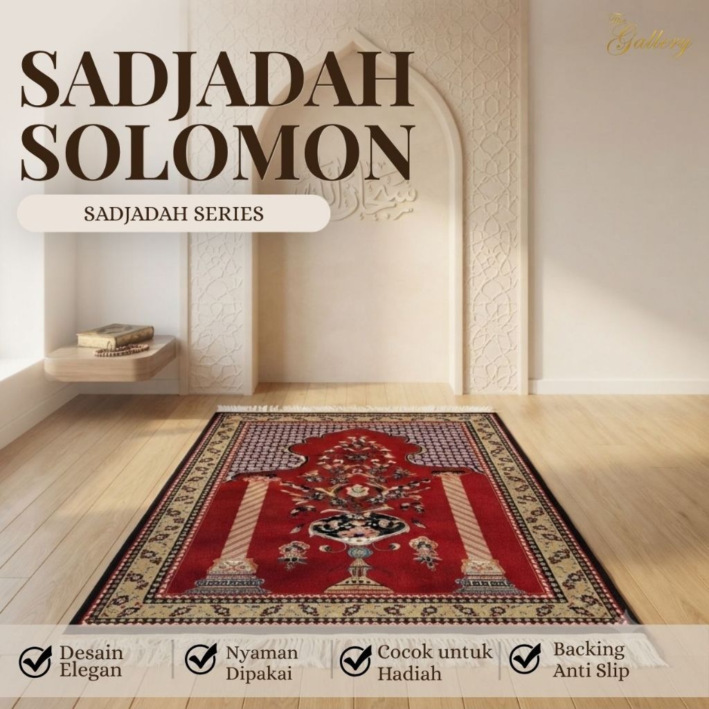 Sajadah Imaman Masjid Turki Solomon - Bulu Tebal Import Turkey Mewah