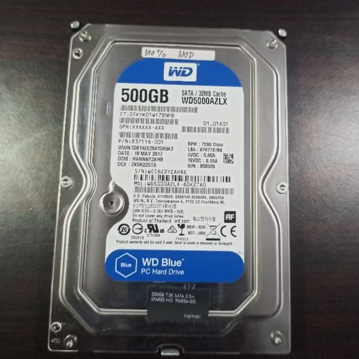 Harddisk HDD 500Gb WD Blue 3,5inch Second