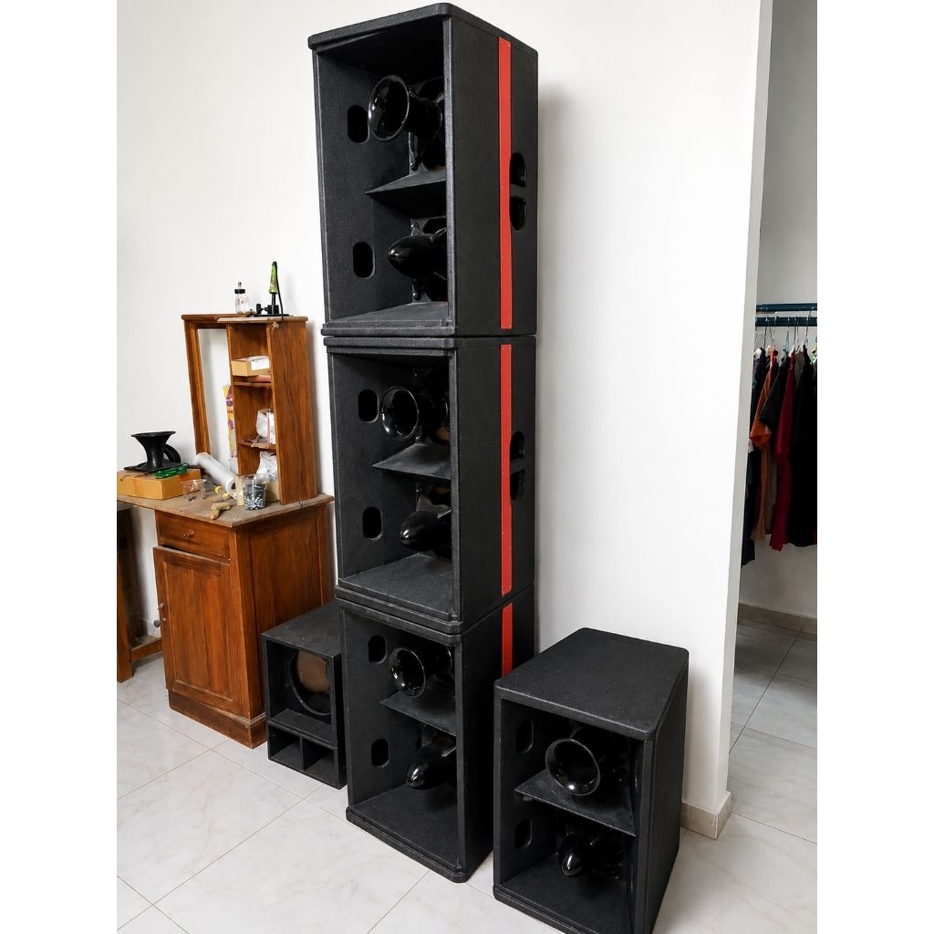 Box Speaker T24 12 inch / 10 inch - Box midle T24n 12/10 inch - Finishing Tekstur