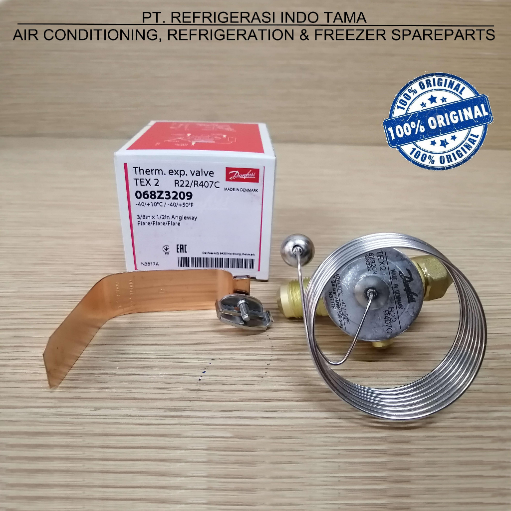 R22 / R407C TEX 2 / TE 2 - 068Z3209 EXPANSION VALVE DANFOSS / EXPANSI