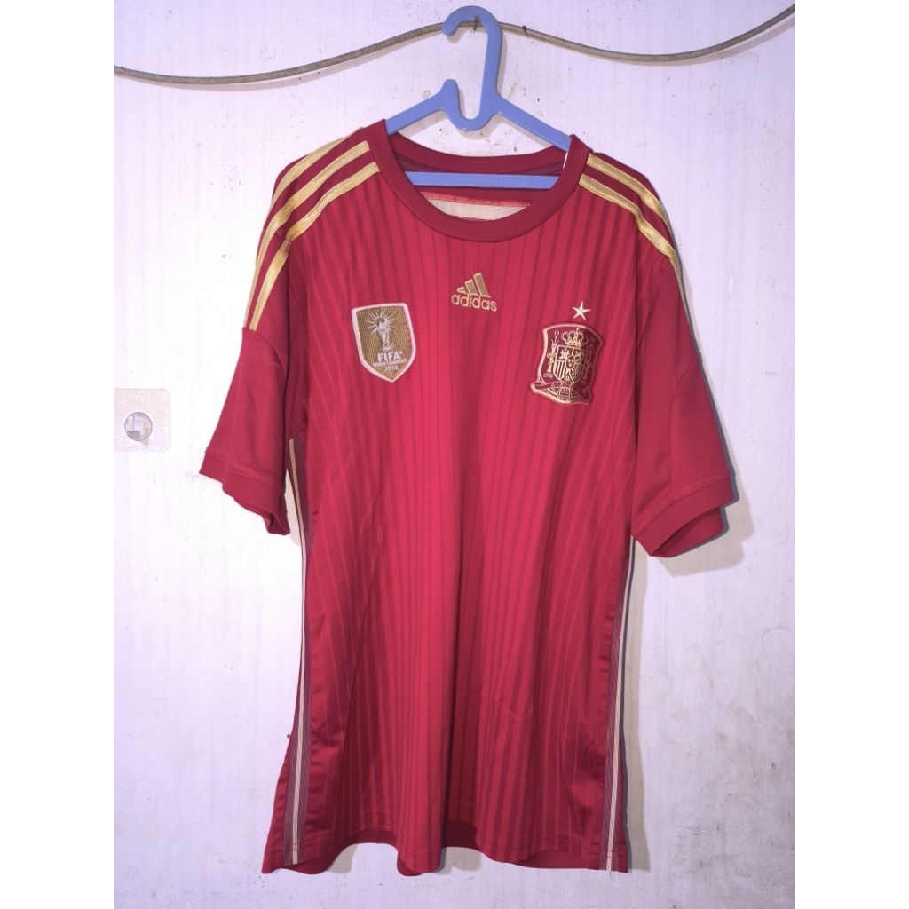 Spain 2010 FIFA Champions Soccer Jersey - Maroon/Gold ...