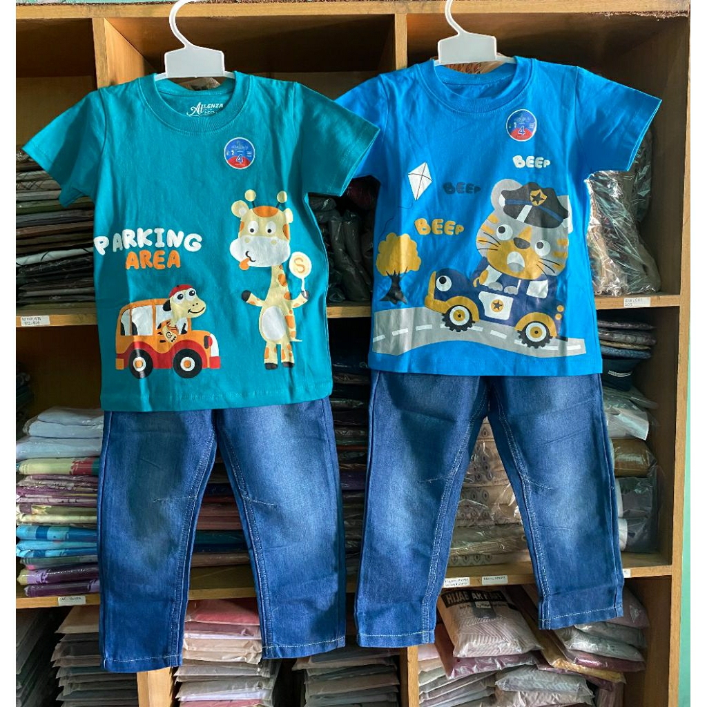 Allenza setelan jeans/setelan anak/setelan celana jeans