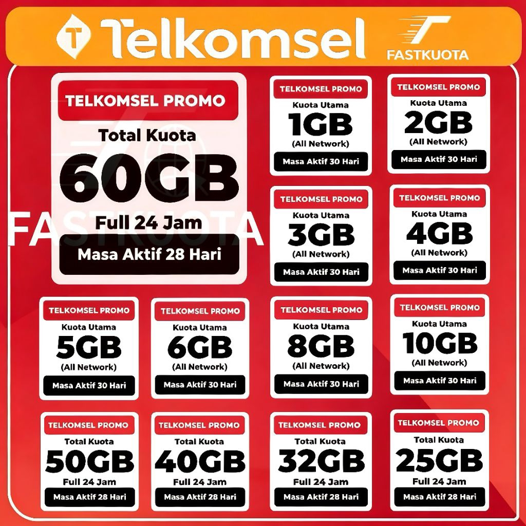 PAKET DATA TELKOMSEL FLASH, INTERNET SAKTI FULL 24 JAM PROMO