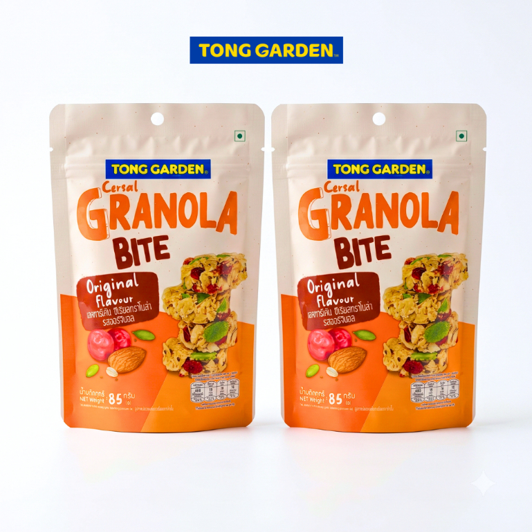 2 PCS - Tong Garden Granola Bite Original - Granola Rasa Original 85 g