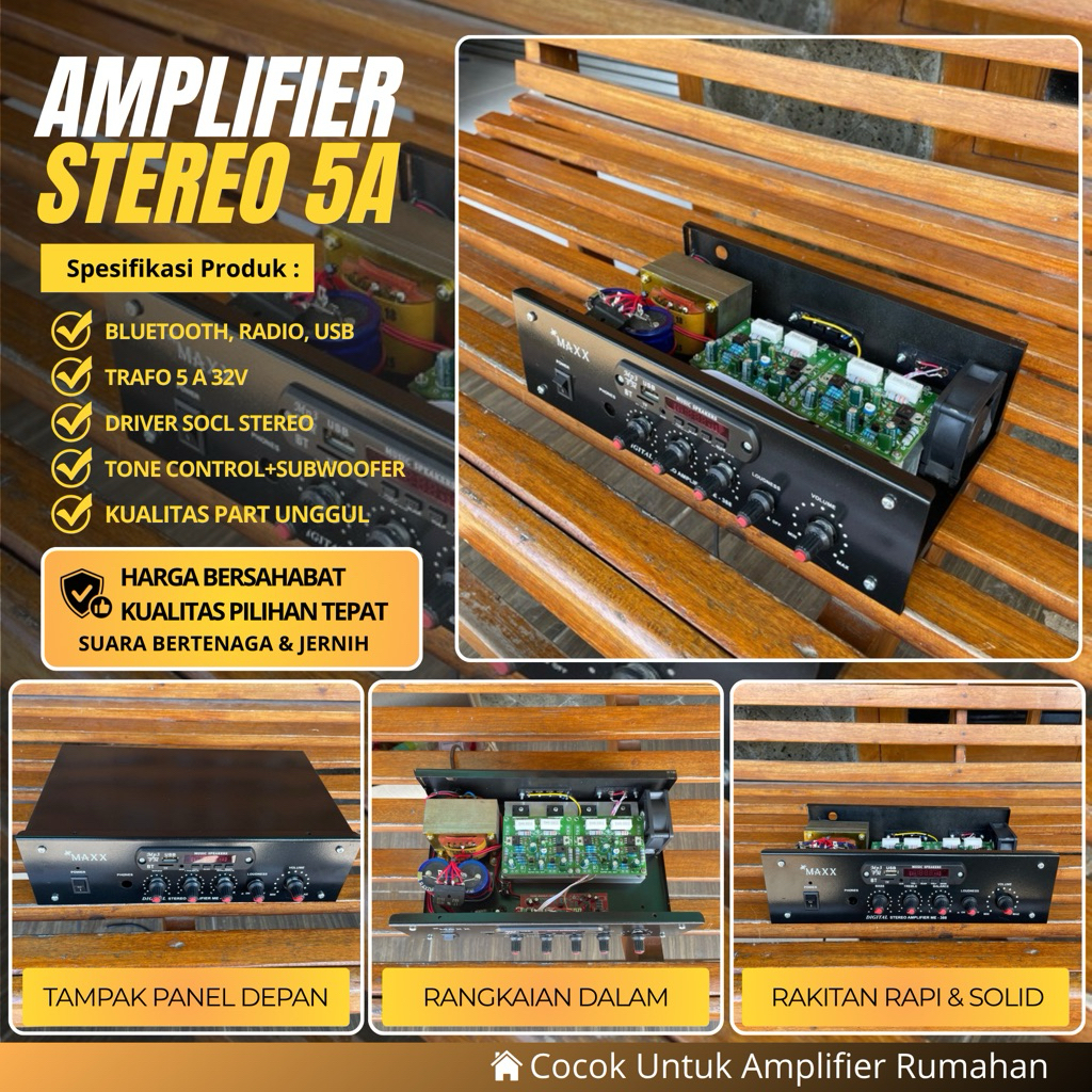 Amplifier rakitan stereo SOCL Subwoofer