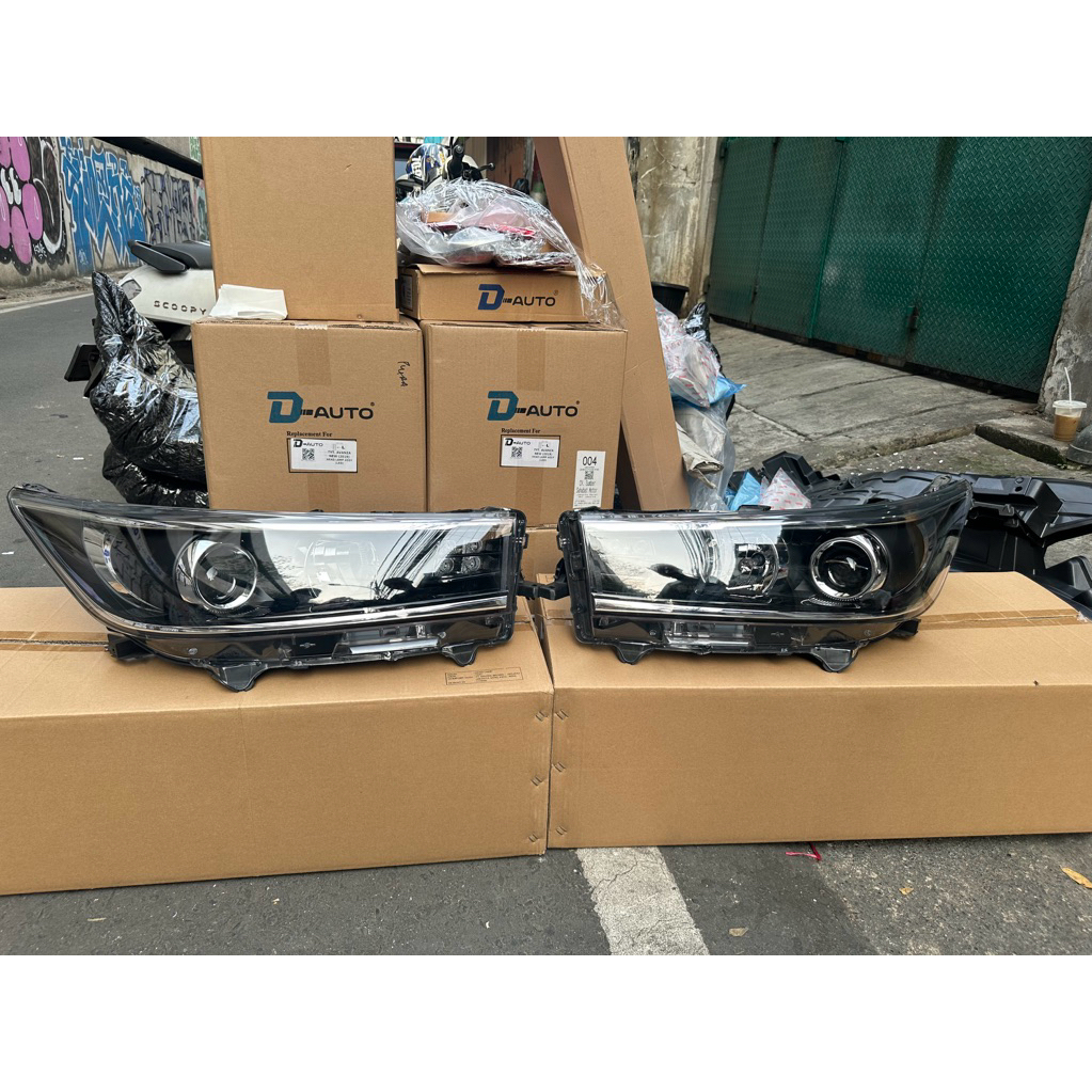 lampu depan innova venturer headlamp venturer black set kiri kanan