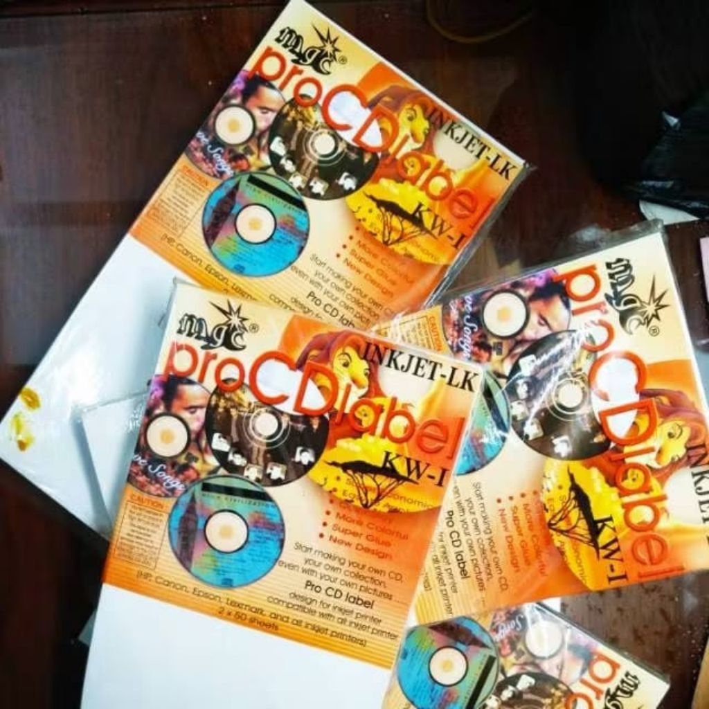 Label CD DVD kertas stiker sticker MGC MAGIC INKJET-LK TEBAL inkjet LK stiker cd sticker