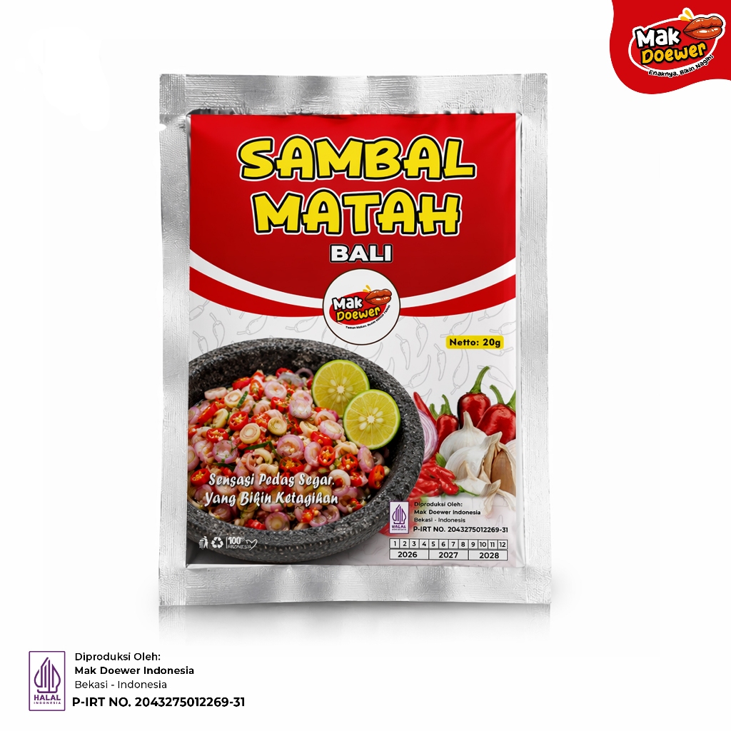 Sambal Sachet Matah Bali Rumahan Mak Doewer [ Saset 20g ]