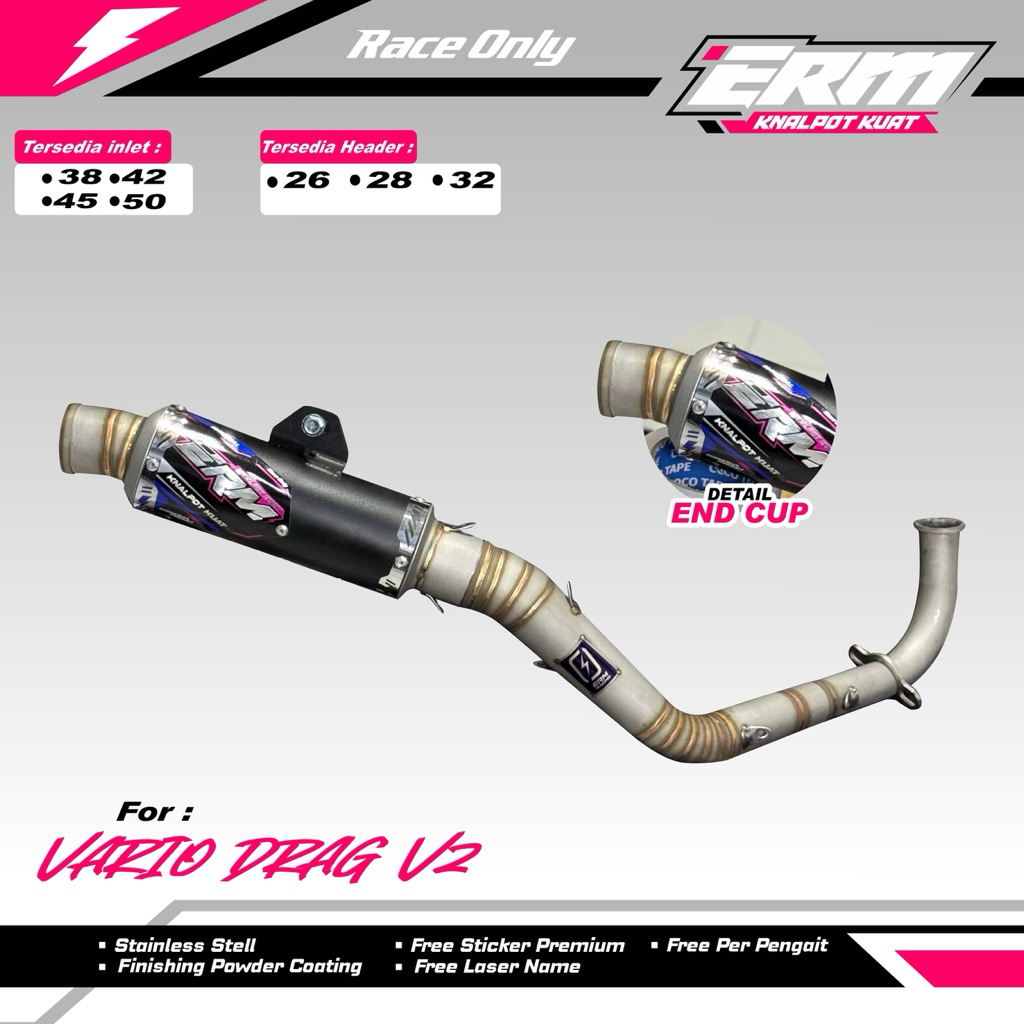 KNALPOT DRAG V2 BLACKSUNDBLAST ALL MATIC