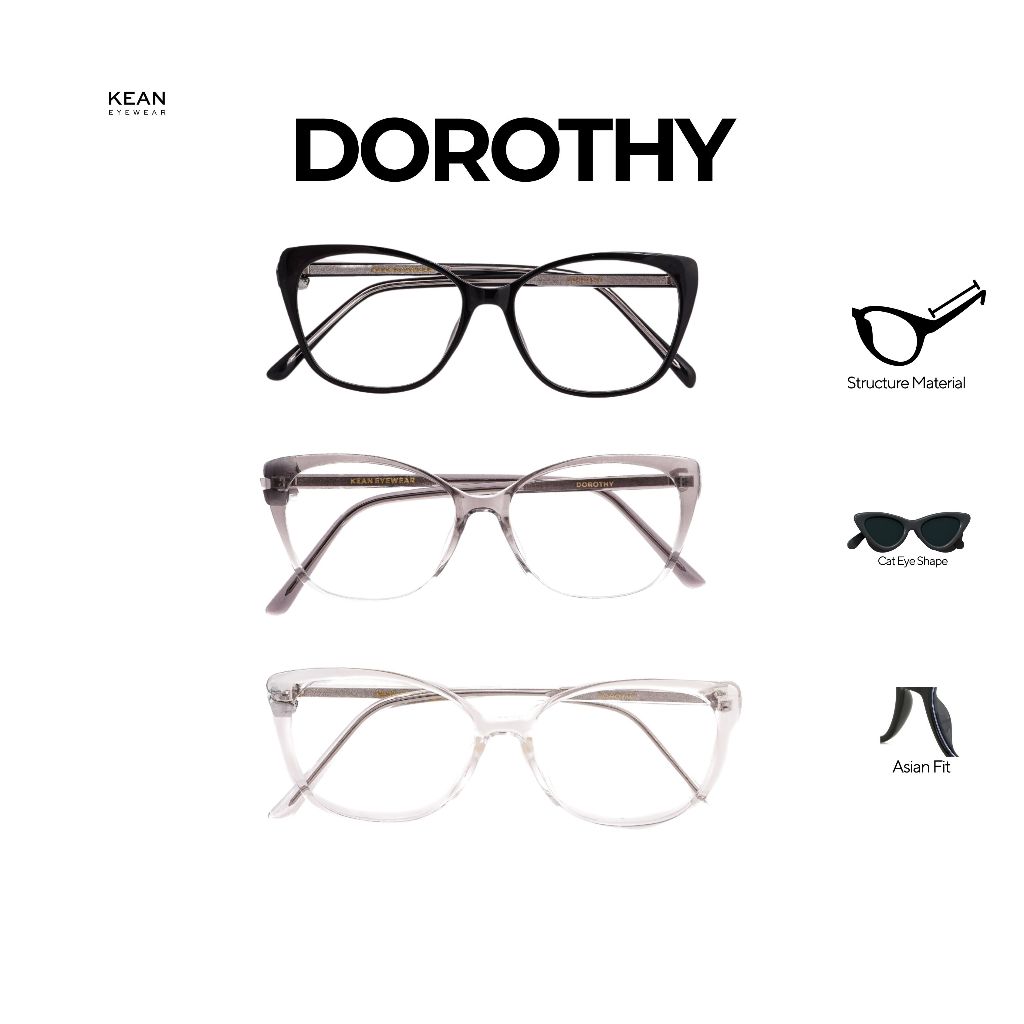 KEAN DOROTHY - FRAME KACAMATA CAT EYE KOTAK