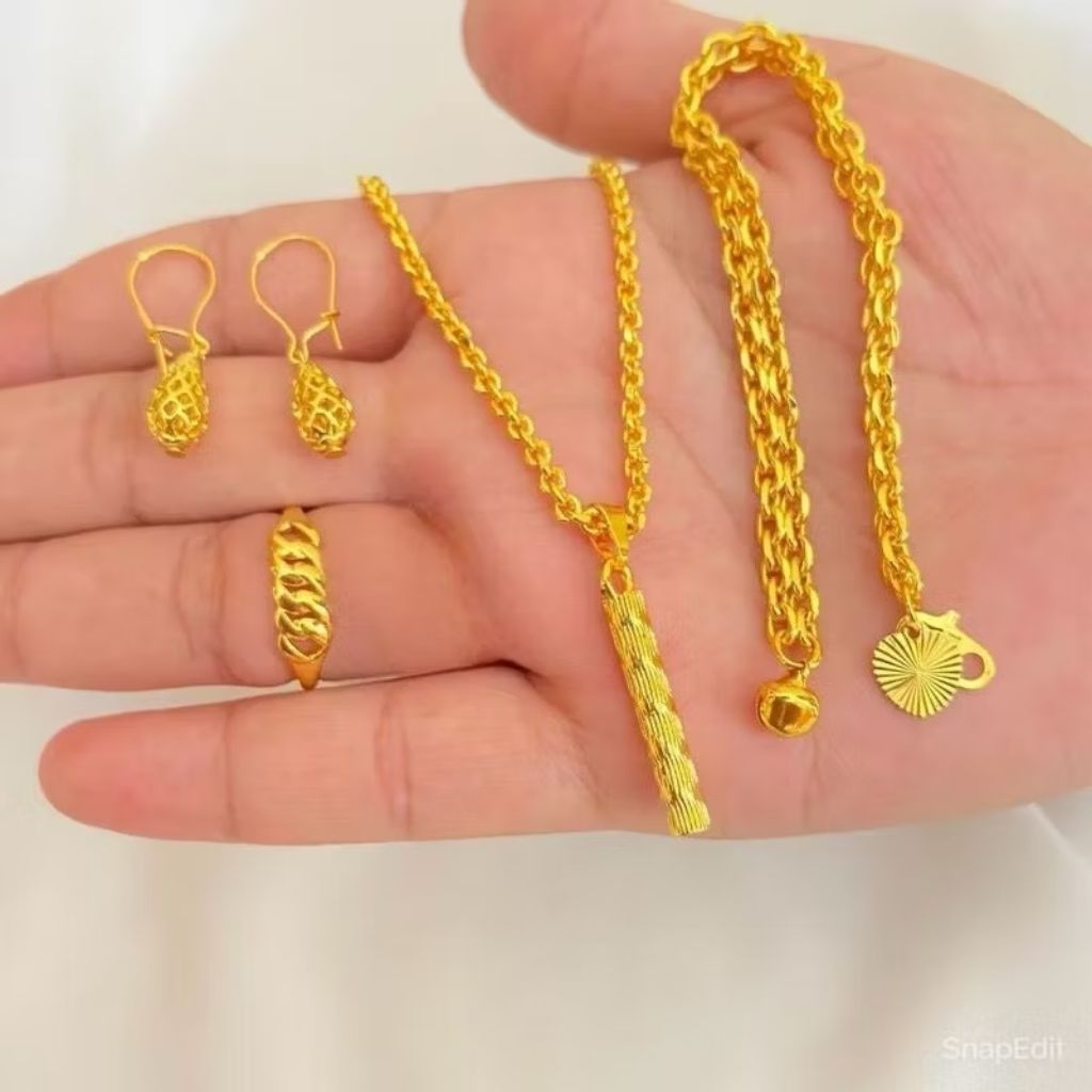 set aksesoris titanium koin asli tahun 1991