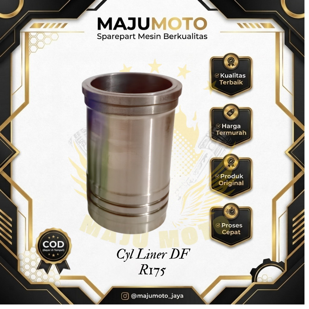 Cyl Liner DF R175 / Cylinder Liner Furing Buring Mesin Diesel Dongfeng R 175 7 HP