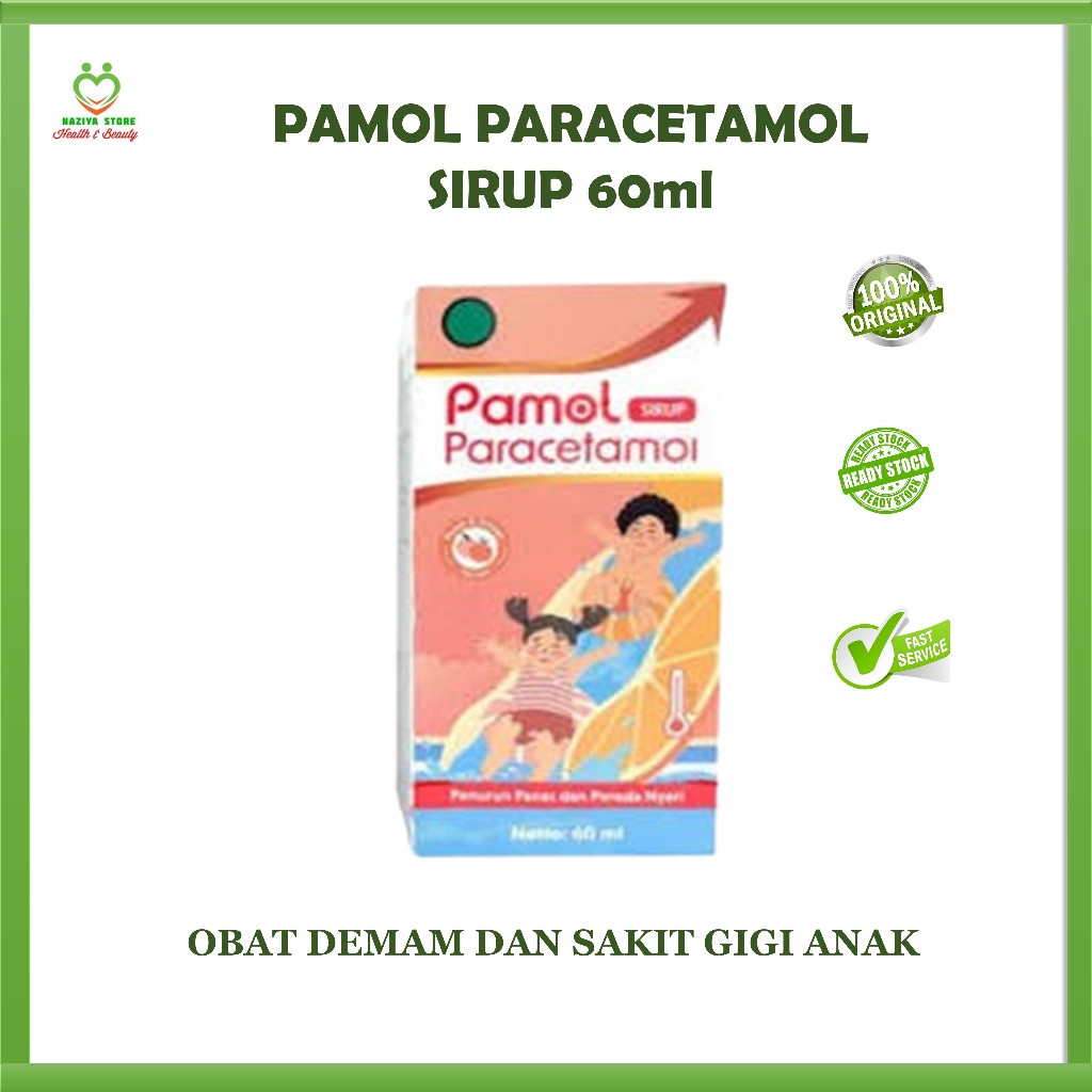 PAMOL SIRUP 60ml paracetamol Syrup OBAT DEMAM DAN SAKIT GIGI ANAK